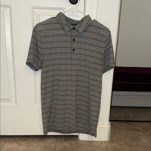 Apt. 9 Charcoal Striped Polo Shirt